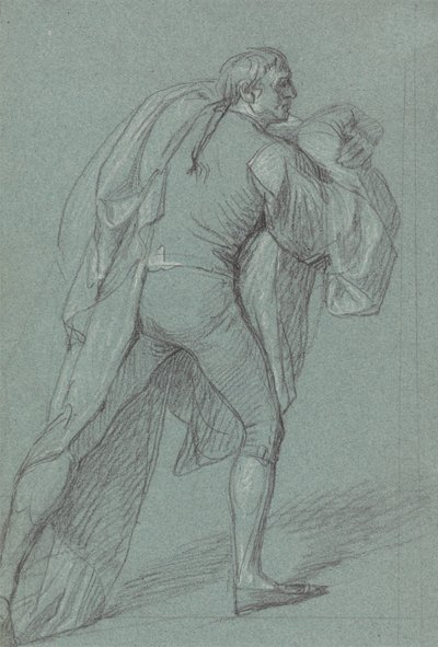 ダンカン卿の勝利の絵画のための人物の習作：オランダの旗を掲げた水夫の習作 作： John Singleton Copley