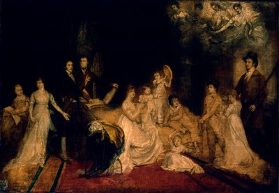 Mersham-le-Hatch、Kent、1800-03のナッチブル家のスケッチ 作： John Singleton Copley