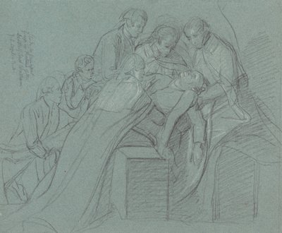 「チャタム伯爵の死」における中央グループの研究 作： John Singleton Copley