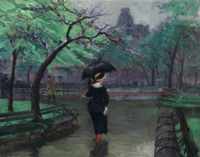 春の雨 作： John French Sloan