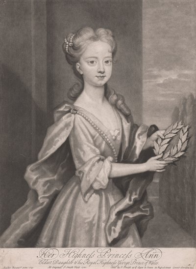 アン王女、ウェールズ公ジョージ王子の長女、1720年 作： John Smith