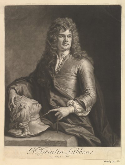 グリンリングギボンズの肖像、1690年。 作： John Smith 2