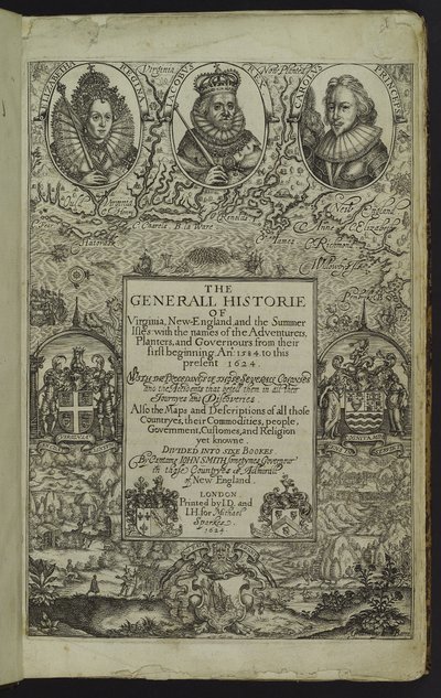 「バージニア、ニューイングランド、サマーアイルズの一般的な歴史」、1624年 作： John Smith 2