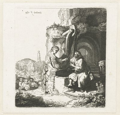 廃墟の中でキリストとサマリアの女 作： John Smith of Chichester