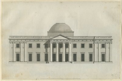 チリントンホール：ペンとウォッシュのドローイング、nd [1780s]（ドローイング） 作： John Soane