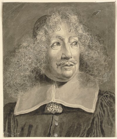 17 世紀の版画から複製された男性の頭と肩の肖像画 作： John Sparrow