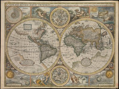 新しく正確な世界地図 作： John Speed