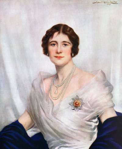 1937年、エリザベス女王の戴冠式肖像画 作： John St. Helier Lander