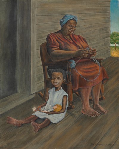 ポーチで 作： John Steuart Curry