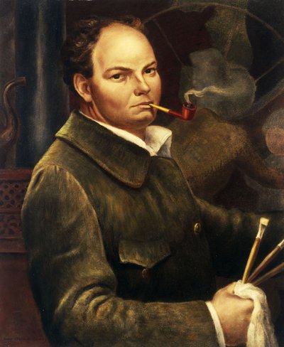 自画像 作： John Steuart Curry