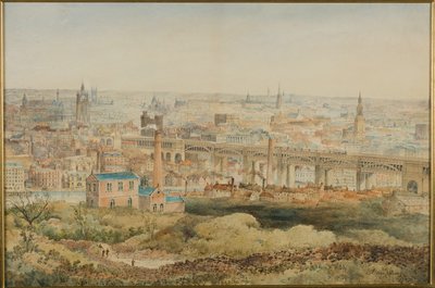 ニューカッスルアポンタイン、ウィンドミルヒルズ、ゲーツヘッド、1887年（紙と鉛筆） 作： John Storey