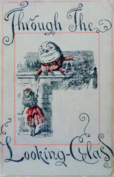 アリスとハンプティダンプティ、ルイスキャロル（1832-98）による「アリススルーザグラス」のカバーイラストをロンドンで出版。 1898 作： John Tenniel