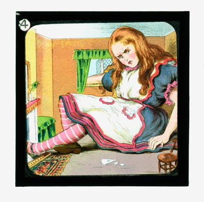 不思議の国のアリス、色付きのランタンスライド 作： John Tenniel