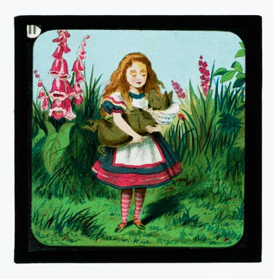 不思議の国のアリス、色付きのランタンスライド 作： John Tenniel