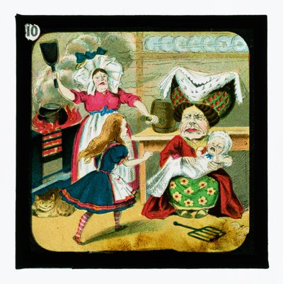 不思議の国のアリス、色付きのランタンスライド 作： John Tenniel