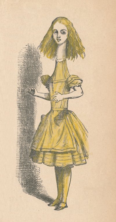 長い首を持つアリス、1889 作： John Tenniel