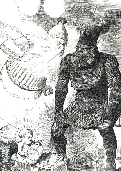 電気の黎明期を描いた漫画 作： John Tenniel