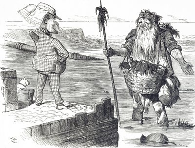 ロンドンのテムズ川の汚染を指摘した漫画 作： John Tenniel