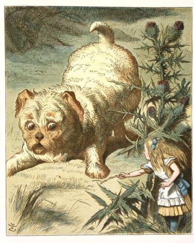子犬をダッシュ 作： John Tenniel