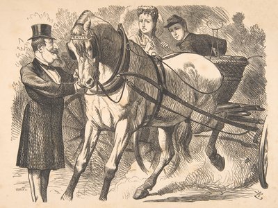 Easing the Curb Punch』1869年7月24日号、1869年。 作： John Tenniel