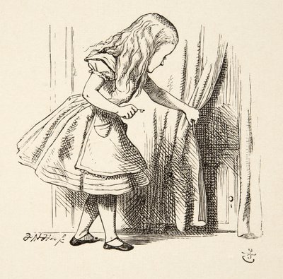 ルイス・キャロル（1832-98）による不思議の国のアリスアドベンチャーのパブ。 1891 作： John Tenniel