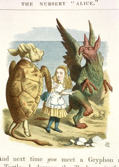 にせウミガメとグリフォン 作： John Tenniel