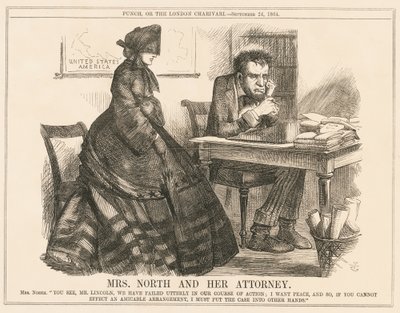 ノース夫人と彼女の弁護士 作： ジョン・テニエル