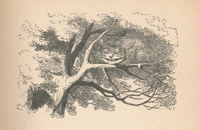 チェシャ猫は消え去り始め、その笑顔は最後に残った、1889 作： John Tenniel