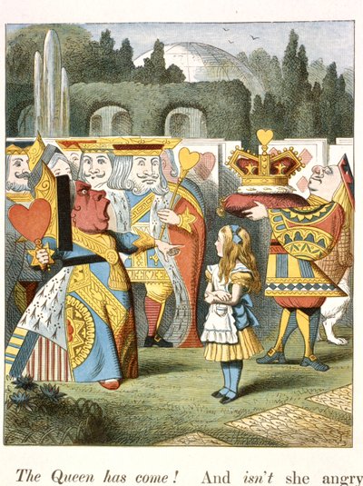 怒れる女王。 ハートの女王。 作： John Tenniel