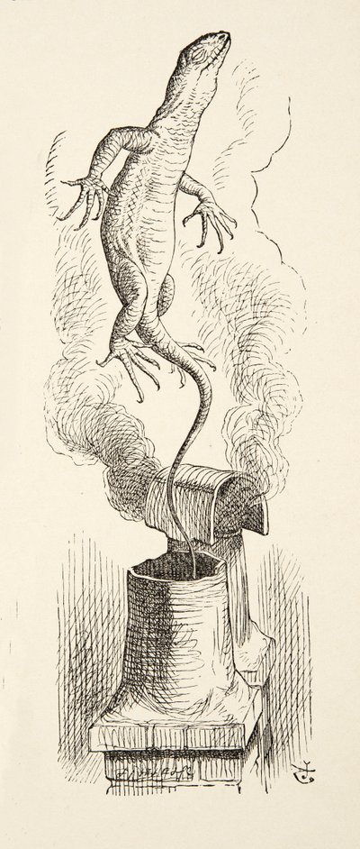 There Goes Bill !、ルイスキャロル（1832〜98）、パブの不思議の国のアリスアドベンチャーから。 1891 作： John Tenniel