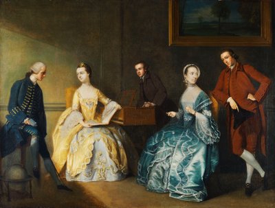 チェンバーズ家族のグループの肖像画、 作： John Thomas Seton