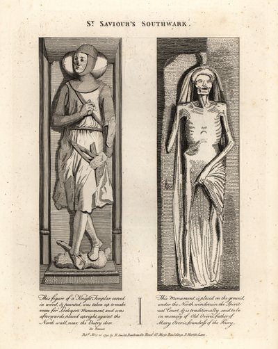 St Saviours Southwarkの墓碑銘 作： John Thomas Smith