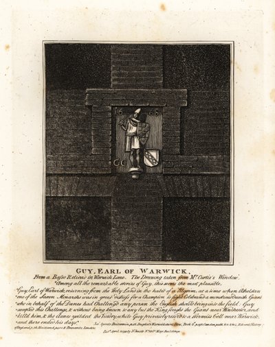 ウォーウィック伯爵ガイ、ウォーウィックレーンのバッソ・レリエヴィオより 作： John Thomas Smith