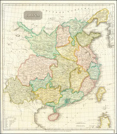 1815年中国地図 作： John Thomson