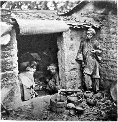 中国、素朴な家族（1870年頃）（写真 作： John Thomson