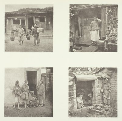 フーチョウ・クーリー、フーチョウ探偵、盗賊団長、ツアーに住む物乞い、c。 1868年。 作： John Thomson