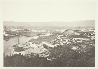 フーチョウ外国人居留地、c。 1868年。 作： John Thomson