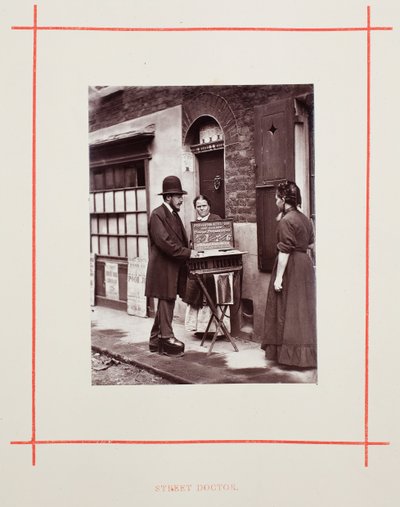 ストリート・ドクターズ、1877年。 作： John Thomson