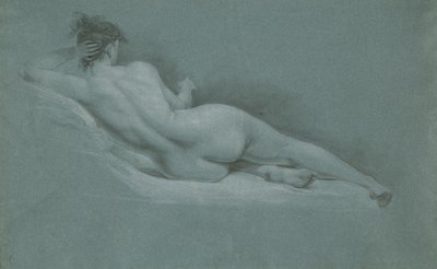 リクライニングヌード、背面図 作： John Trumbull