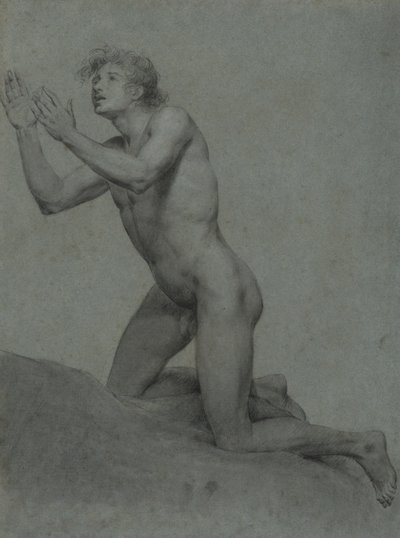 男性のヌードライフ研究のスケッチ 作： John Trumbull