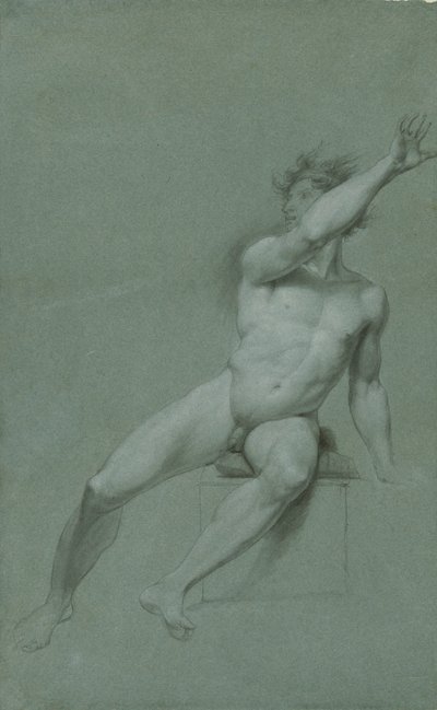 男性のヌードライフ研究のスケッチ 作： John Trumbull