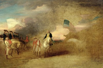 コーンウォリス降伏、ヨークタウン、1787年 作： John Trumbull