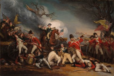 プリンストンの戦いでのマーサー将軍の死、1777 年 1 月 3 日 作： John Trumbull