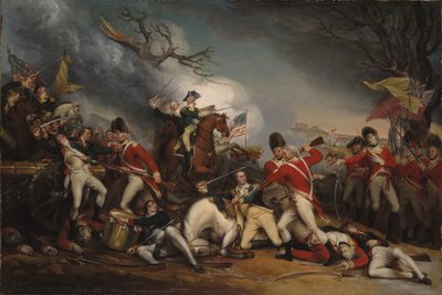 1777年1月3日、プリンストンの戦いでのマーサー将軍の死 作： John Trumbull