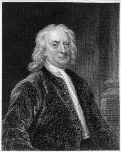 アイザックニュートン卿の肖像（1642-1727）、エドワードスクリーベン（1775-1841）によって彫刻 作： John Vanderbank