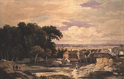 ハムステッドのフロッグナル、1825年頃（水彩画） 作： John Varley