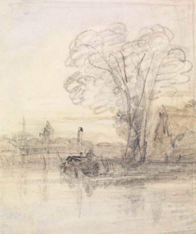 Árvores pendendo sobre um rio 作： John Varley