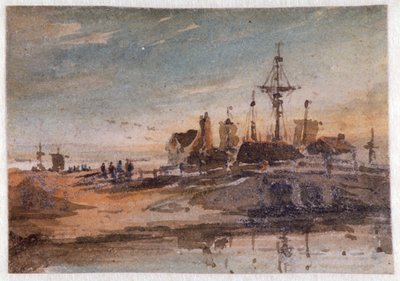 Coastal Scene」、1798年から1842年頃。      作： John Varley I