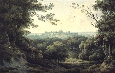 ウィンザー城の遠景 作： John Warwick Smith