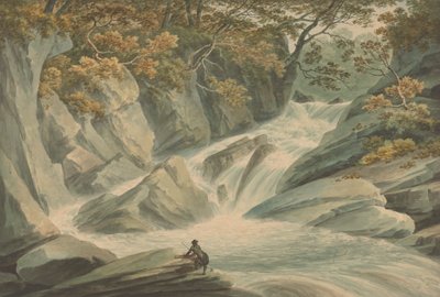 Hafod: カスケードの上部 作： John Warwick Smith